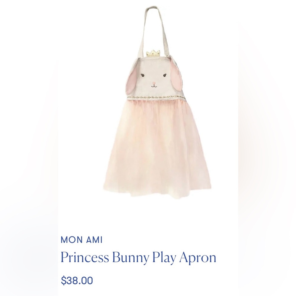 TWO Mon Ami Princess Bunny Play Aprons